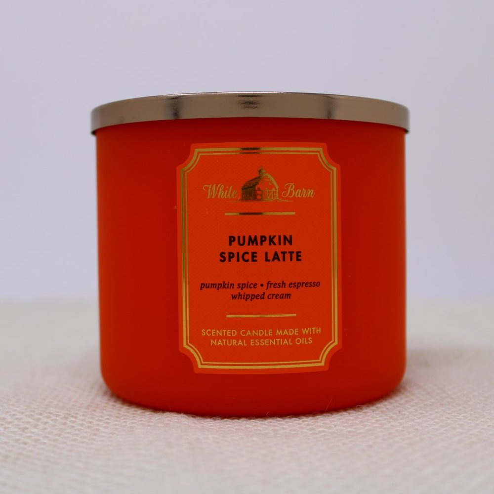 NWT Pumpkin Spice Latte Bath & Body Works 3 Wick Candle 14.5oz
